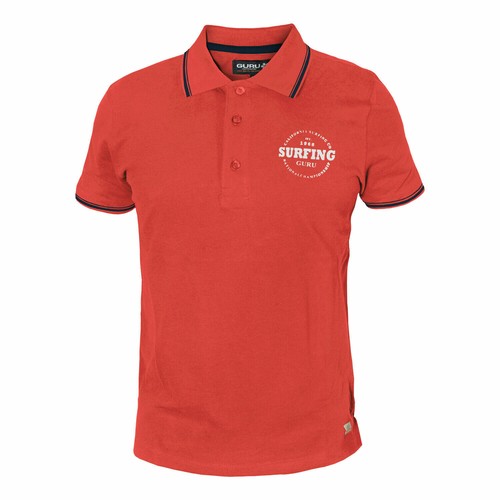 Polo guru surfing rosso - polo,